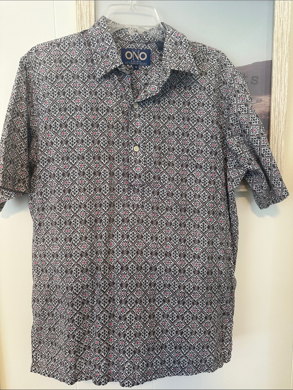 Size Medium The Ono Shirt by Liberty House 100% Cotton Three Button Shirt